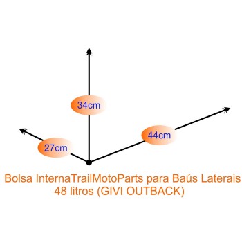 Bolsa Interna para Baús Laterais Givi Outback 48 litros 